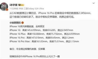 苹果16全系列参数配置