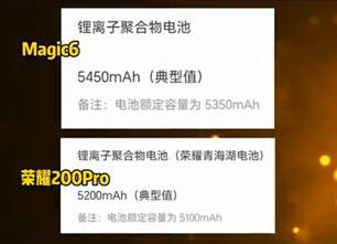 荣耀200pro和magic6对比