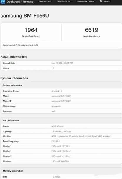 GalaxyZFold6Slim参数配置