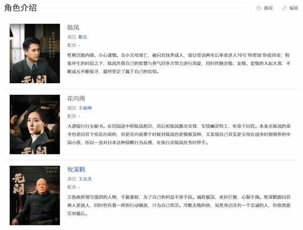 无间演员表全部角色介绍 无间演员表名单大全