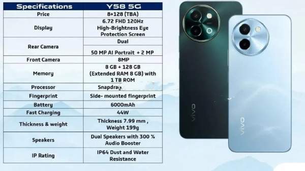 vivo Y58 5G手机配置参数