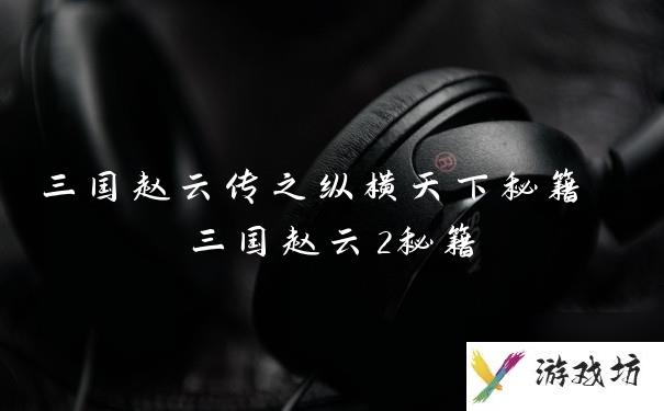 三国赵云传之纵横天下秘籍 三国赵云2秘籍