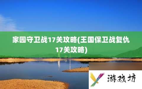 家园守卫战17关攻略⸨王国保卫战复仇17关攻略⸩