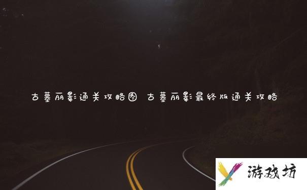 古墓丽影通关攻略图 古墓丽影最终版通关攻略
