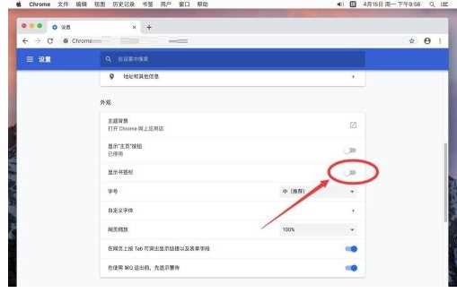 谷歌浏览器显示书签栏的方法与步骤