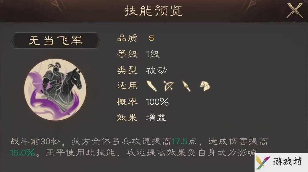 王平技能