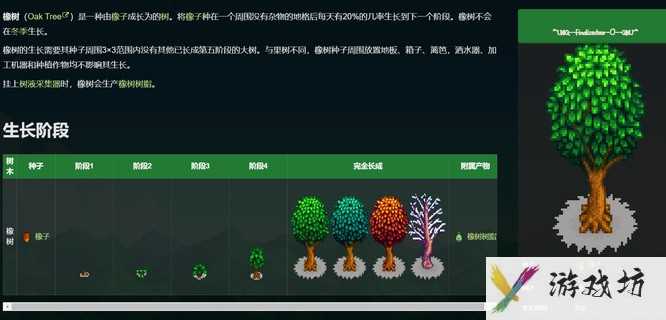 星露谷橡树冬天产树脂吗？
