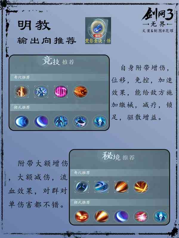 剑网3无界明教技能搭配推荐-明教技能搭配攻略