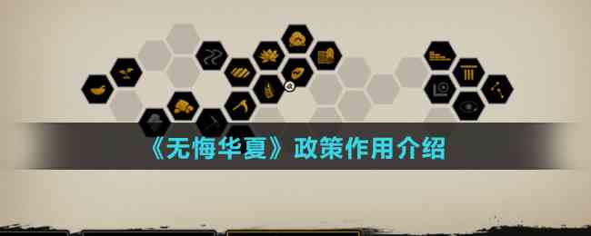 《无悔华夏》政策作用介绍