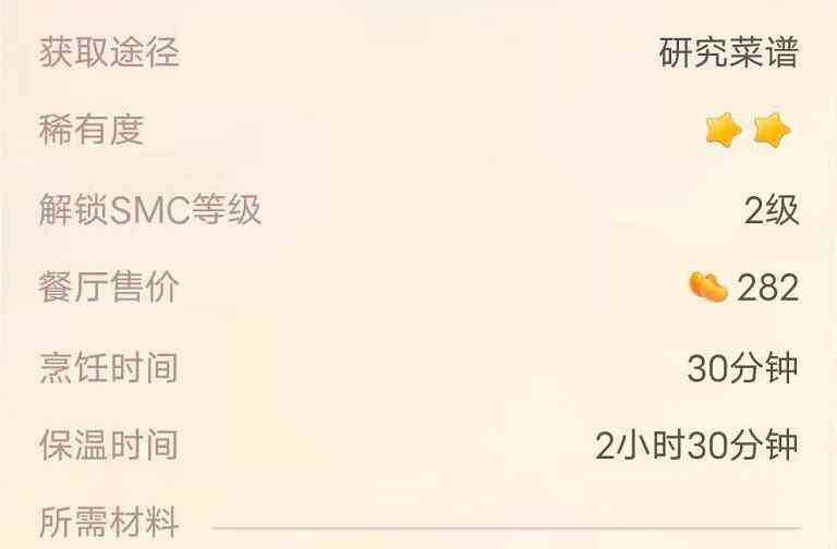 《摩尔庄园手游》锦鲤鱼块菜谱配方分享
