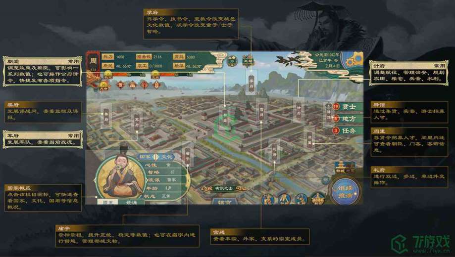 《大周列国志》主界面功能介绍