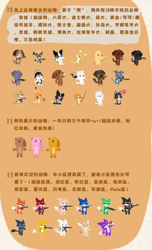 《小动物之星》动物大全