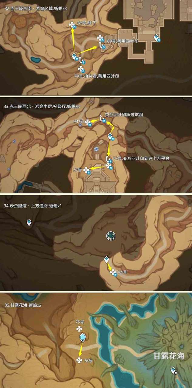 《原神》“蜥蜴尾巴”收集路线分享