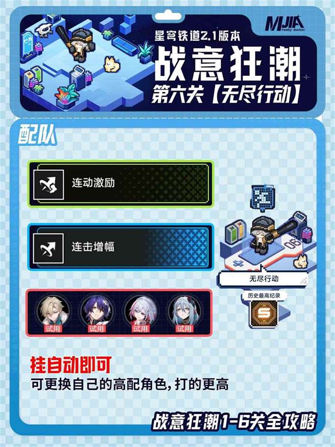 《崩坏星穹铁道》“战意狂潮”全六关通关指南 无尽行动关卡攻略