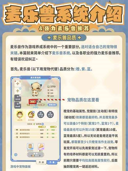 《出发吧麦芬》“麦乐兽”系统玩法介绍 麦乐兽获取方法与推荐
