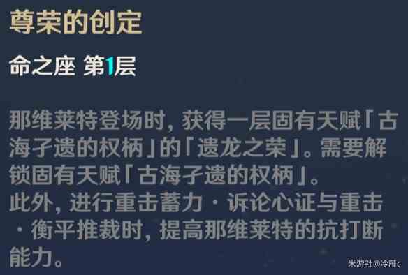 原神4.5“那维莱特”全方位攻略 那维莱特技能天赋与出装配队讲解