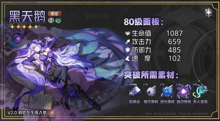 《崩坏星穹铁道》2.0黑天鹅全方位攻略 黑天鹅天赋介绍与出装配对攻略