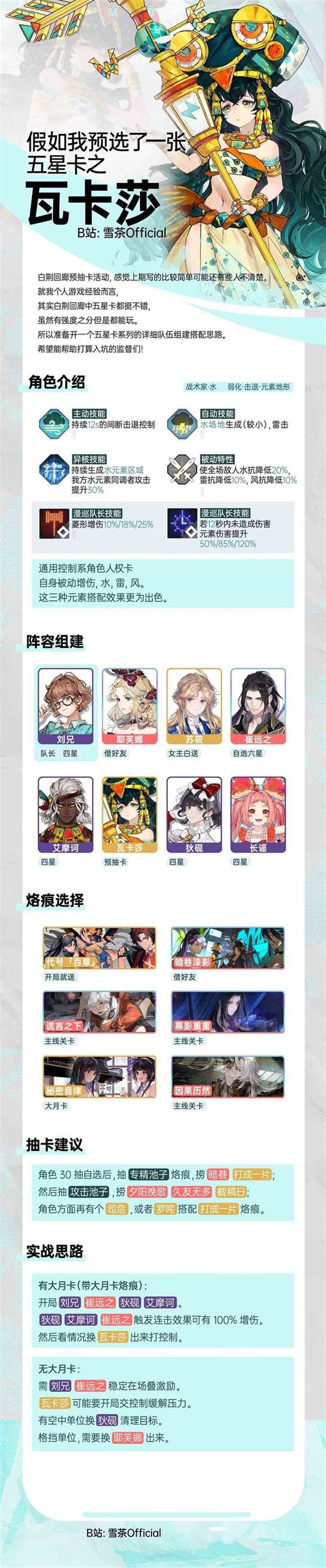 《白荆回廊》瓦卡莎前期如何开荒？瓦卡莎培养配队攻略