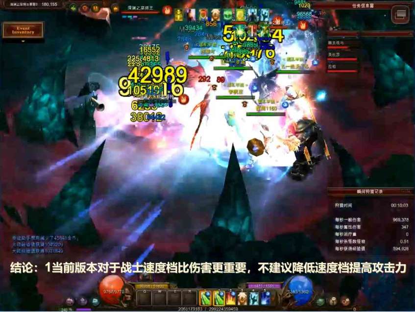 战士洞武和祝天伤害对比