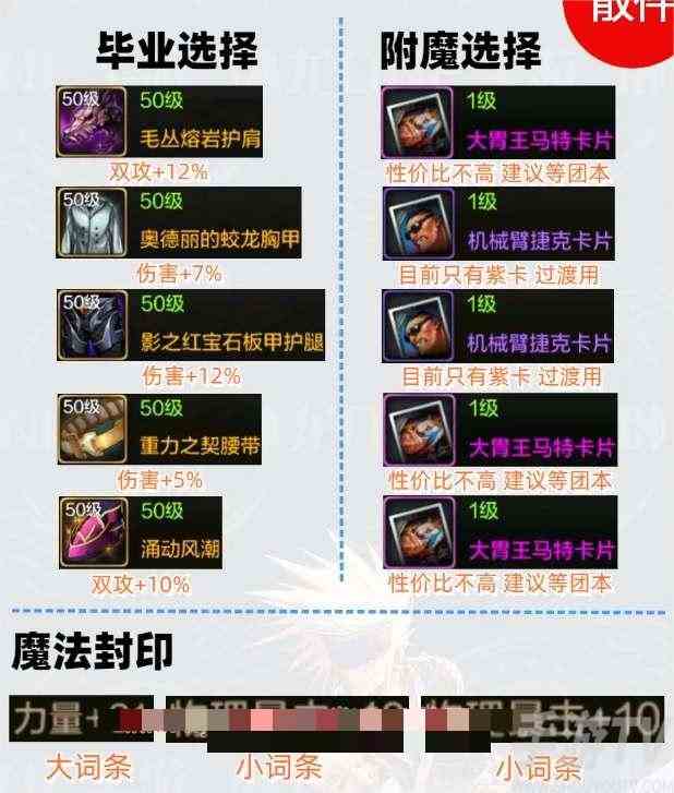 dnf手游剑魂史诗毕业装怎么搭配 剑魂史诗毕业装搭配建议