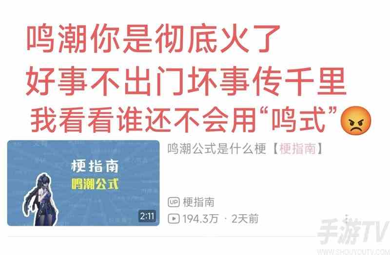 鸣潮公式是什么意思 鸣潮公式是什么梗