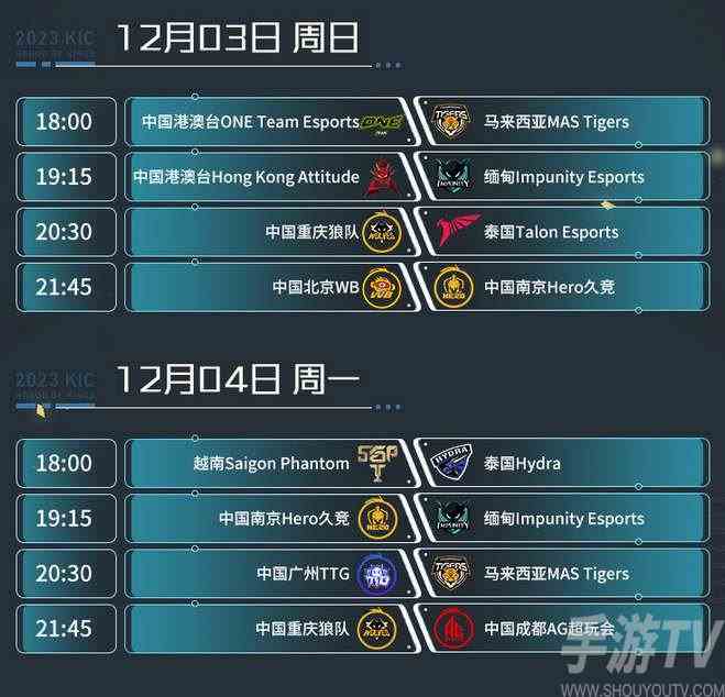 王者荣耀2023世冠KIC小组赛赛程 2023世冠KIC小组赛赛程分享