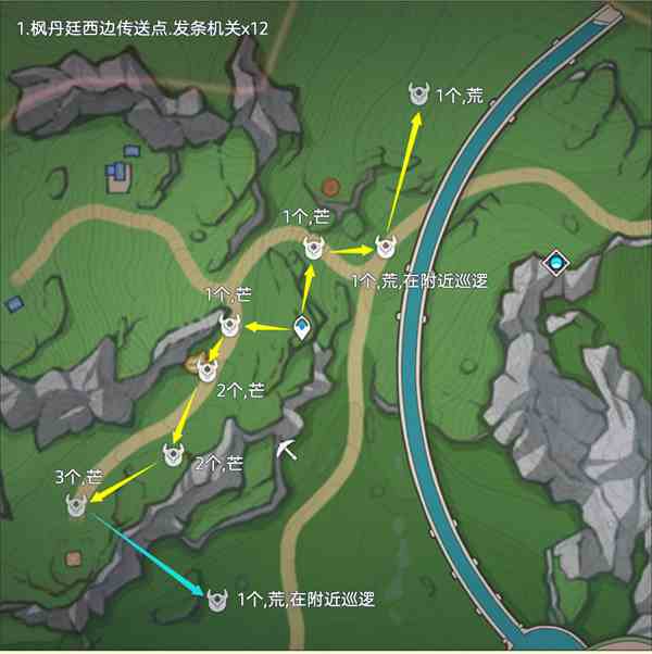 《原神》齿轮素材速刷路线图