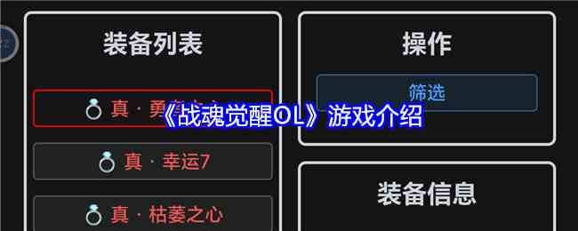 《战魂觉醒OL》游戏介绍