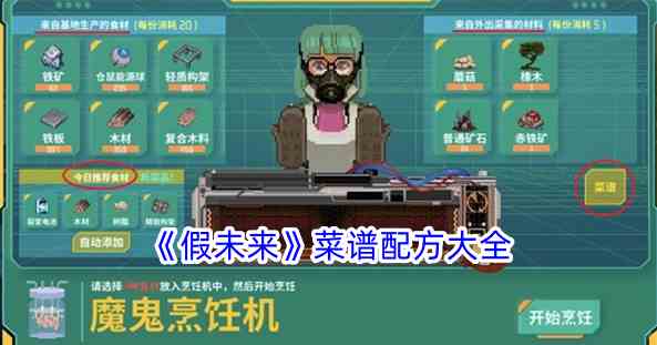 《假未来》菜谱配方大全一览