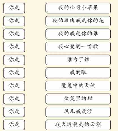 《就我眼神好》歌词串烧你是通关攻略