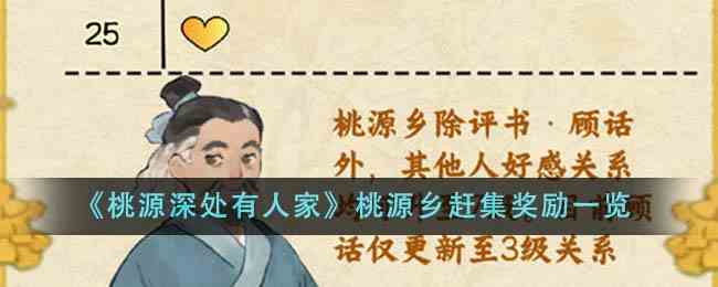 《桃源深处有人家》桃源乡赶集奖励一览