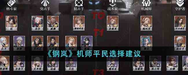 《钢岚》机师平民选择建议