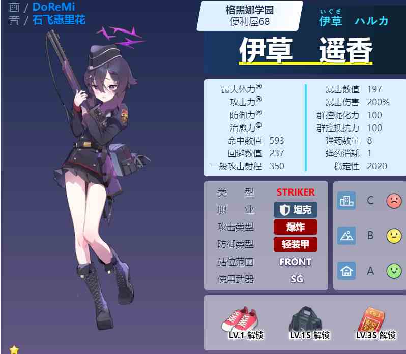 《蔚蓝档案》伊草遥信息一览