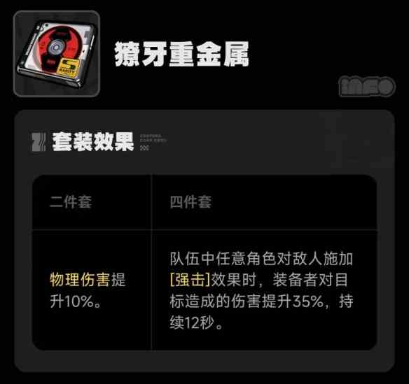 《绝区零》獠牙重金属驱动盘搭配词条推荐