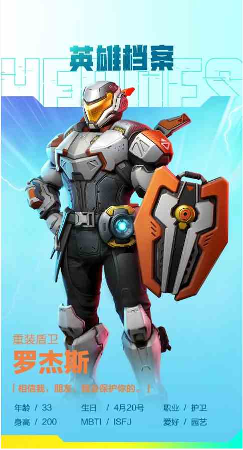 《高能英雄》重装护盾罗杰斯角色介绍一览