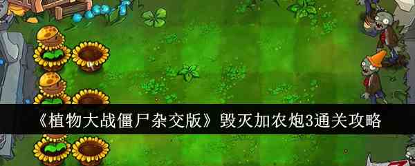 《植物大战僵尸杂交版》毁灭加农炮3通关攻略