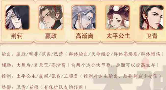 《忘川风华录》荆轲天命效果技能阵容搭配一览