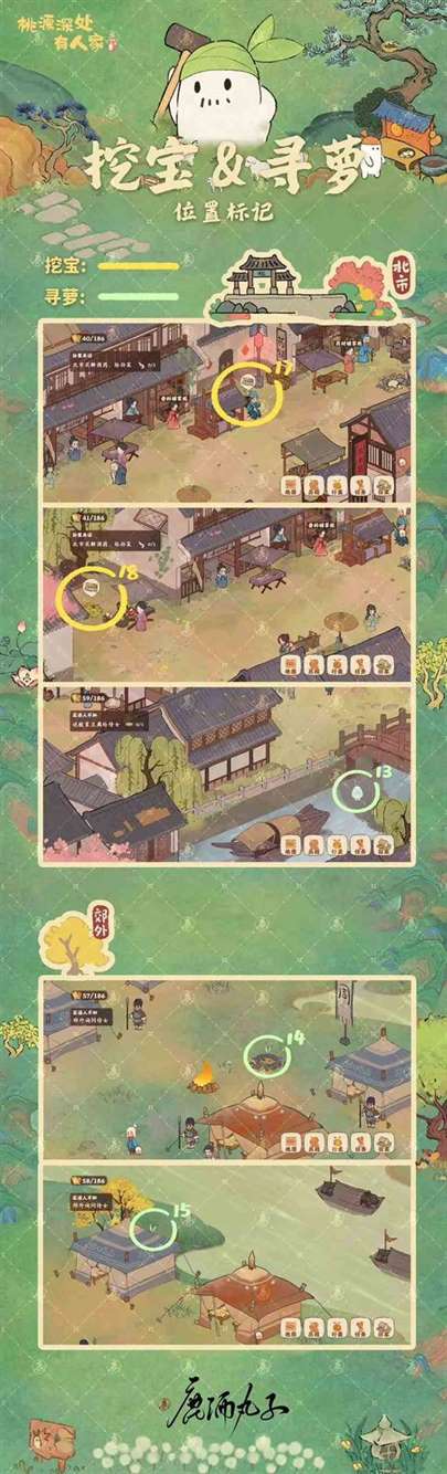 《桃源深处有人家》愿挖宝寻萝全地图位置