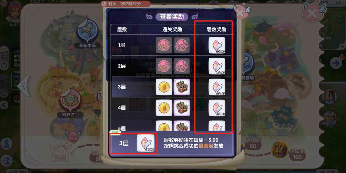 《仙境传说RO：新启航》恩德勒斯塔奖励分享
