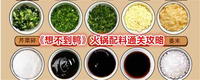 《想不到鸭》火锅配料通关攻略