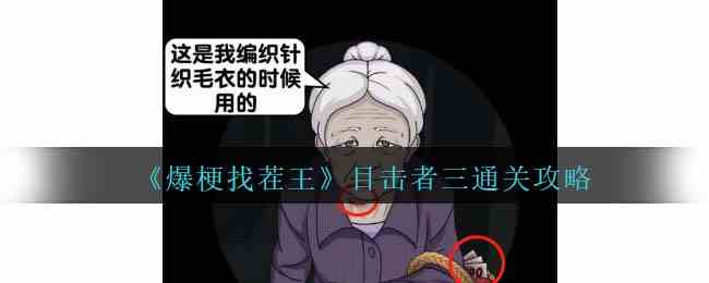 《爆梗找茬王》目击者三通关攻略