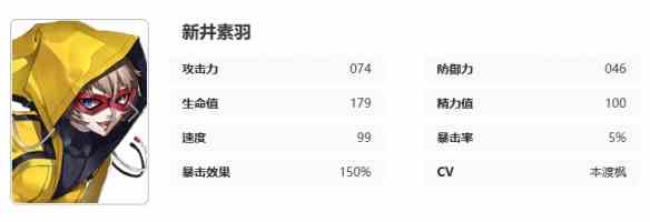 《女神异闻录：夜幕魅影》新井素羽图鉴一览