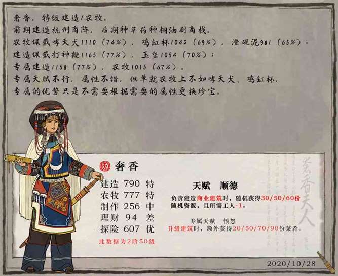 《江南百景图》奢香培养攻略