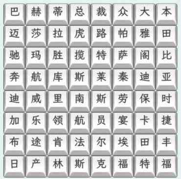 《文字找茬大师》汽车品牌4通关攻略