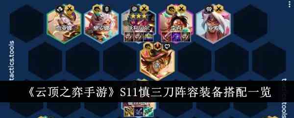 《云顶之弈手游》S11慎三刀阵容装备搭配一览