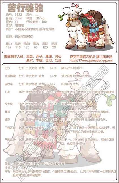 《洛克王国》苦行骆驼性格技能推荐