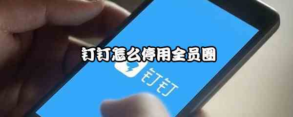 钉钉怎么停用全员圈