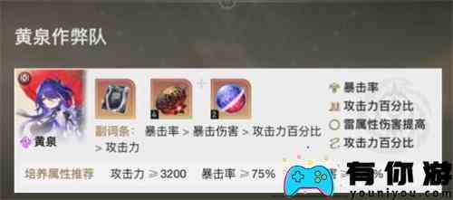 崩坏星穹铁道黄泉平民阵容怎么搭配