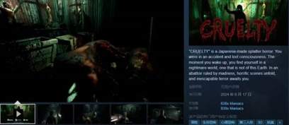 《CRUELTY》即将登陆Steam，带你进入恐怖的噩梦屠宰场