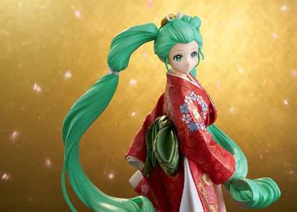 【初音未来回眸美人Ver.手办】精致细节展现，音乐女神的绝美风采！